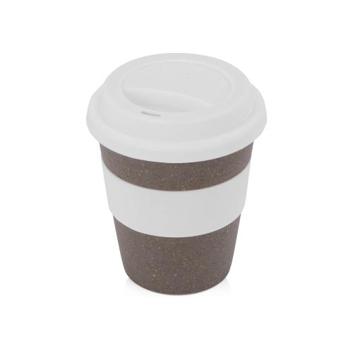 Стакан с силиконовой крышкой Cafe, белый