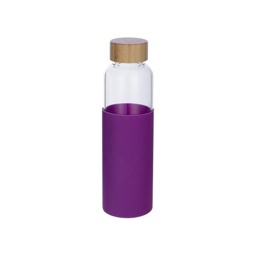 Бутылка для воды стеклянная Refine, в чехле, 550 мл, фиолетовый