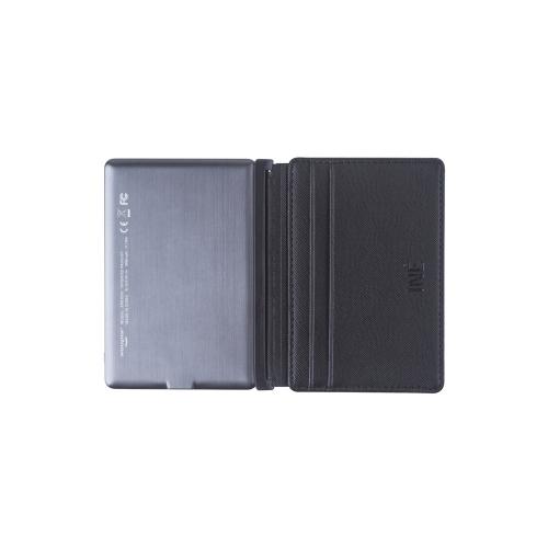 Портмоне с зарядным устройством INE, 3000 mAh, черный