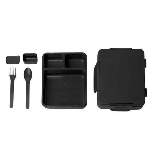 Ланч-бокс COMIX/КОМИКС с тремя отделениями, черный