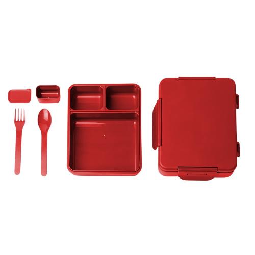 Ланч-бокс COMIX/КОМИКС с тремя отделениями, красный