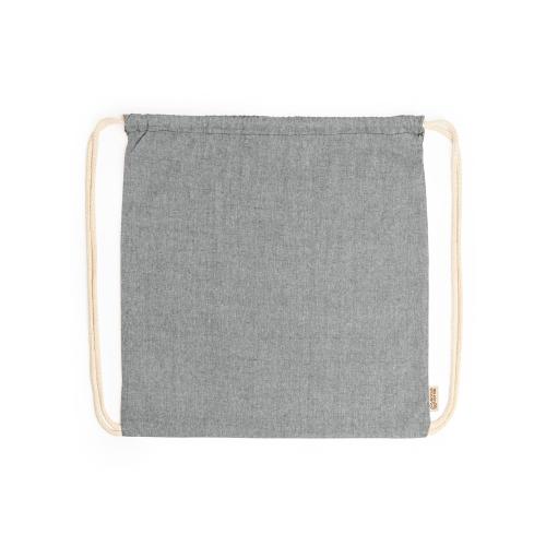 Рюкзак-мешок BRESCIA из переработанного хлопка, черный