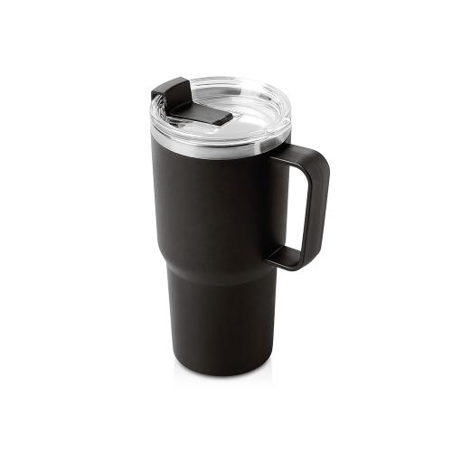 Термокружка KENCHER с двойными стенками из нержавеющей стали 304 и полипропилена, черный