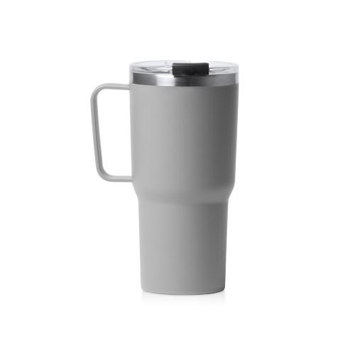 Термокружка Кенчер с двойными стенками из нержавеющей стали 304 и полипропилена, серый