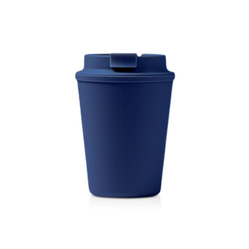 Стакан OKLAN/ОКЛАН с полипропиленовым корпусом и крышкой, синий нейви