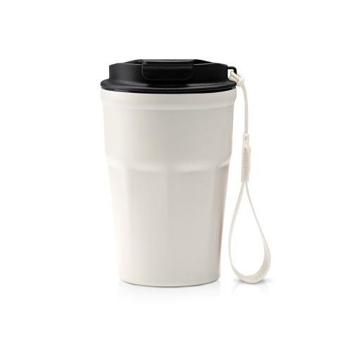 Термокружка KEURY из нержавеющей стали с двойными стенками и ручкой с керамической слоем, белый