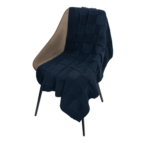 Плед Cella Soft вязаный, 160*90 см, синий