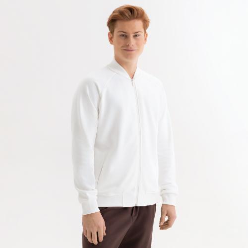 Толстовка на молнии, унисекс TORRES белая, размер S