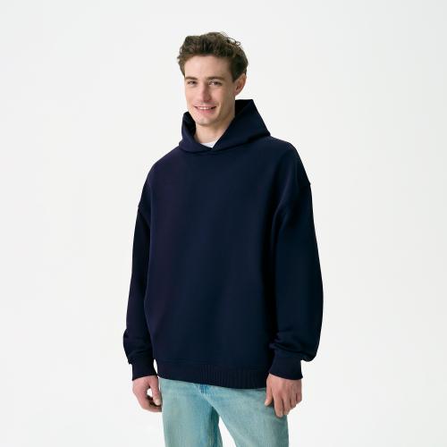 Худи оверсайз унисекс Фьюжн (Fusion), темно-синий, размер 2XS