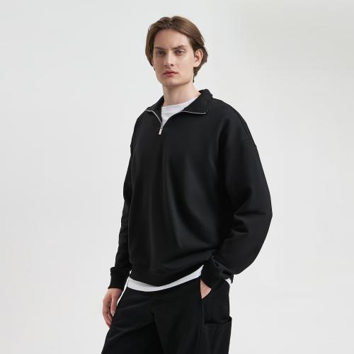 Толстовка на молнии унисекс FLOW, черная, размер 3XL/4XL