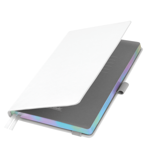 Ежедневник Galaxy недатированный, жесткая обложка, срез голограф. фольга, белый