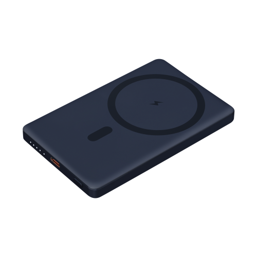 Внешний аккумулятор Atlantis PD 5000mAh с функцией беспроводной зарядки 15W, синий