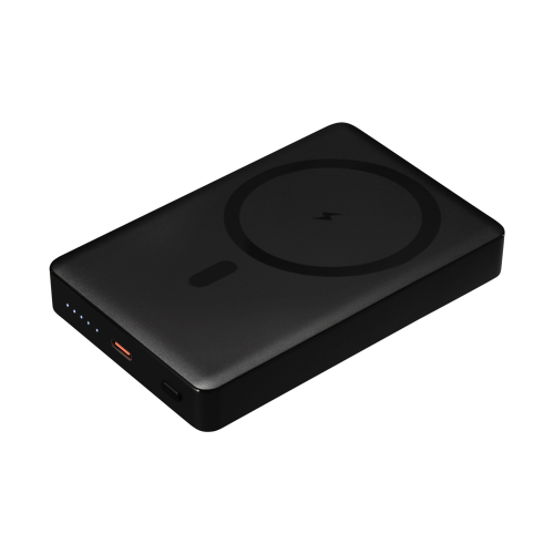Внешний аккумулятор Атлантис Плюс PD (Atlantis PD Plus) 10000mAh с функцией беспроводной зарядки 15W, черный