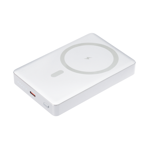 Внешний аккумулятор Atlantis PD Plus 10000mAh с функцией беспроводной зарядки 15W, серебряный