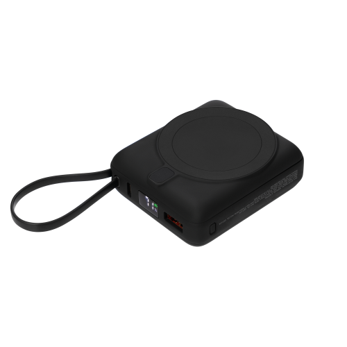 Внешний аккумулятор с подсветкой Ritter PD 10000mAh с функцией беспроводной зарядки 15W, черный