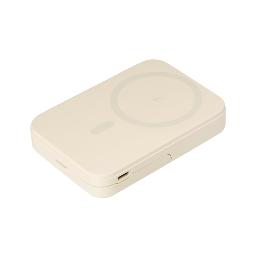 Внешний аккумулятор Union PD 10000mAh с функцией беспроводной зарядки 15W, бежевый
