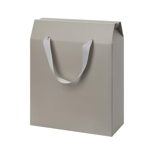 Подарочная коробка-пакет универсальная большая, серая