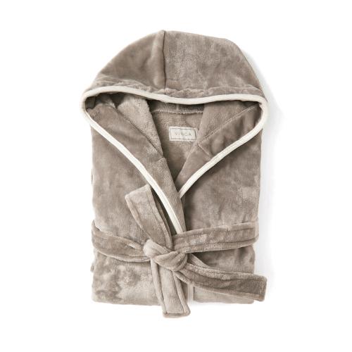 Банный халат VINGA Louis из rPET GRS, L-XL, унисекс, 350 г/м² - серый;