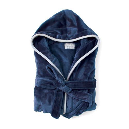 Банный халат VINGA Louis из rPET GRS, L-XL, унисекс, 350 г/м² - темно-синий;