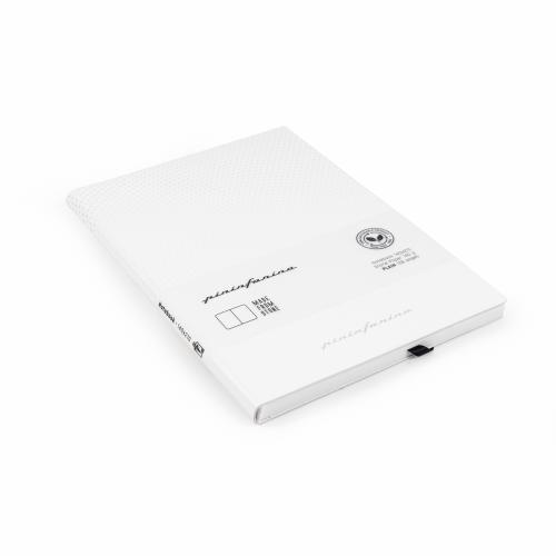 Блокнот линованный Pininfarina из каменной бумаги в мягкой обложке, А5, белый - белый; 