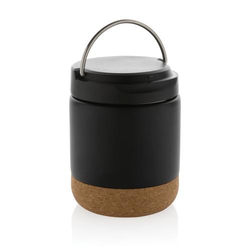 Контейнер для еды Savory из переработанной нержавеющей стали RCS, 400 мл - черный; 