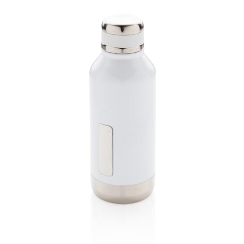 Герметичная вакуумная бутылка с шильдиком - белый; 