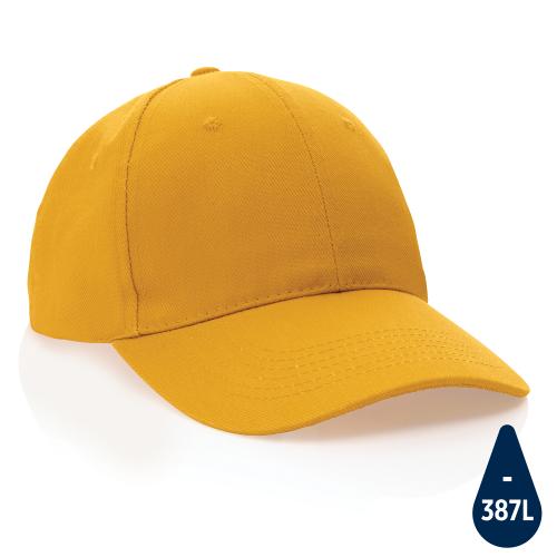 Бейсболка Impact из переработанного хлопка AWARE™, 6 клиньев, 280 г/м2 - желтый;