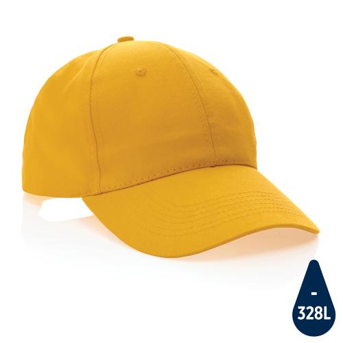 Бейсболка Impact из переработанного хлопка AWARE™, 6 клиньев, 190 г/м2 - желтый;