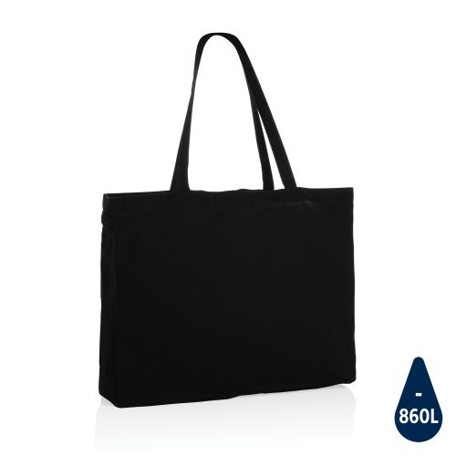 Сумка-шоппер Impact из переработанного хлопка AWARE™, 145 г - черный;