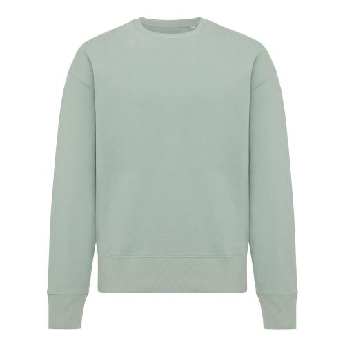 Свитшот Iqoniq Kruger из переработанного хлопка, свободный крой, унисекс, 340 г/м² - зеленый айсберг; 