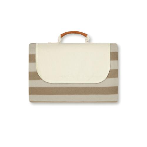 Плед для пикника VINGA Alba из rPET GRS, 110х110 см - коричневый;