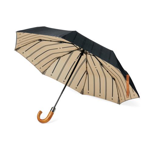 Складной зонт VINGA Bosler из rPET AWARE™, d96 см - черный;